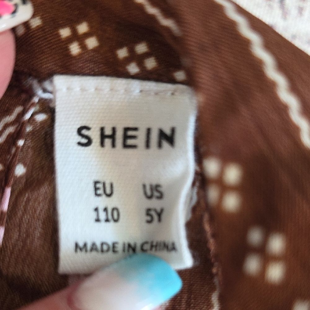 SHEIN Brown and White Halter Tiered Sundress - Picture 2 of 6